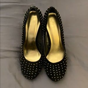 FD4 Black Velvet Stilettos